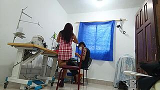 whore fucks boyfriend and boss at work