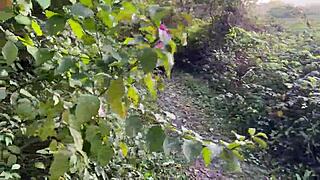 Outdoor forest rough sex and spanking teen 18+ girl pussy fucked cummed in my mouth and squirted teaser
