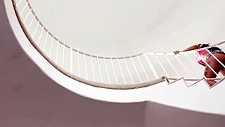 ebony teen shares big black cock with blonde friend in threesome