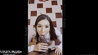 Naughty Gym Hottie Lisa Belys Gets BBC Workout in Blacked Raw Debut