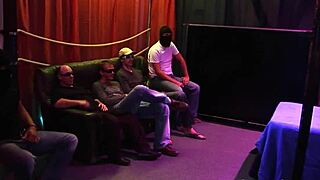 gangbang red room, rough banging with double penetration and bukkake cumshots.