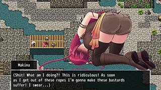 Makina Modder Tied Up Convinces Bandit with Throat and Pussy for Massive Facial