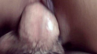 Young amateur moans during creampie in shaved pussy