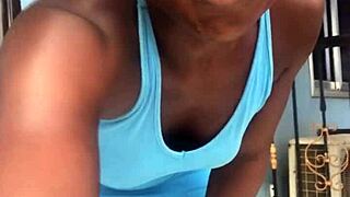 Crazybitch Twerks Outdoors on the Balcony in Intense Display