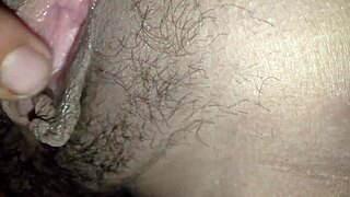 water shoots into big girl's pussy making it wet