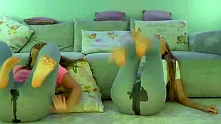 Lesbians Teasing Each Other with Intense Masturbation?