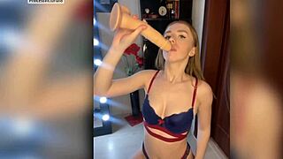 Redhead Babe Worships Huge Cock with Passionate Oral Skills