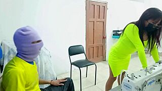 Whore Feels Intense Groping Emotions at Work Uniform