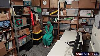 Cute shoplifter chick in a hijab got fucked roughly.