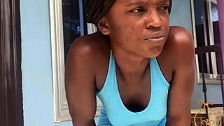 Crazybitch Twerks Outdoors on the Balcony in Intense Display