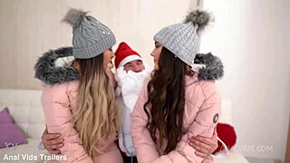 In a public outdoor scene, the teen 18+ zee twins engage in intense 4on2 dap dp deepthroat puke facial cumshot and swallow action