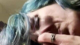 milf deepthroats hung stud cock for oral creampie