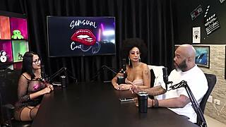 Tiffany Rocha's ELEVATOR DP in SHEER RED