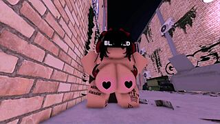 rice bunny takes bbc in an alley way for monster cock sex