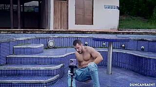 Can you imagine sneaking into pool for live stream?