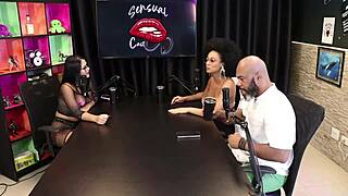 Tiffany Rocha's ELEVATOR DP in SHEER RED