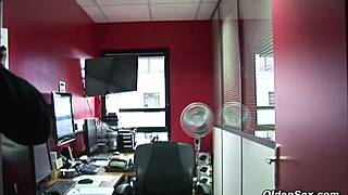 french business mature lady gets fucked in the office