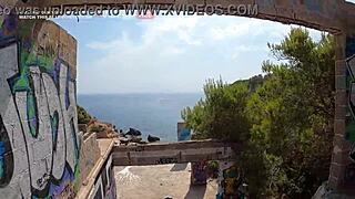 Paradise Beach Sex In Ibiza Ends With Facial And Public Walk