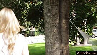 Hey, this classy teen 18+ is getting fucked outdoors in missionary! 😏