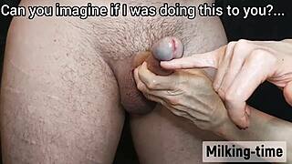 everyone enjoys the milking routine in this homemade session