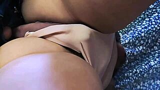 Bus stranger rubs her wet pussy with his cock inside her pink panties in traffic of delhi