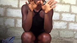 Crazybitch shows nakedness in gstring to strangers