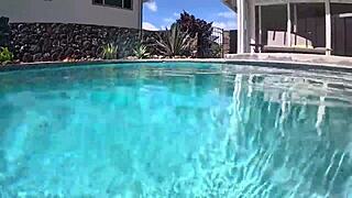 we swam in a private pool in hawaii kai