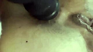 Intense anal plug thrusts deliver shocking vibrations