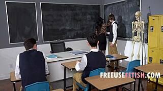 Milf teacher valentina nappi allows intense free use in class.