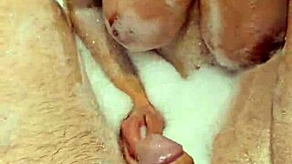 Does the sexy wife love sucking dick before mutual masturbation in the bathroom?