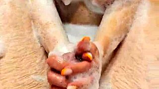 Does the sexy wife love sucking dick before mutual masturbation in the bathroom?