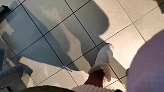 Italian amateur flashes hairy pussy and big ass in changing room