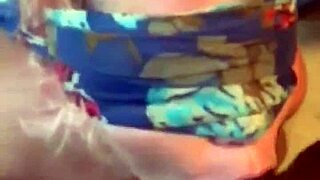 Blindfolded pov face fuck with deepthroat and gagging