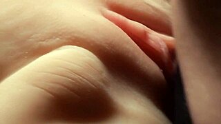 Touching the smooth wet pussy gently