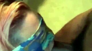 Blindfolded pov face fuck with deepthroat and gagging