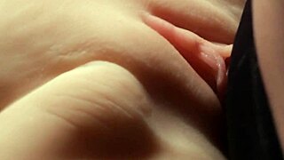 Touching the smooth wet pussy gently