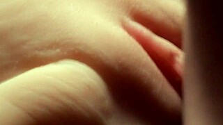 Touching the smooth wet pussy gently