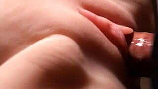 Touching the smooth wet pussy gently