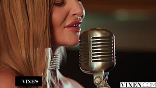 Vixen Gorgeous Duo Fibi Euro And Emiri Momota Share A Huge Cock In Steamy Threesome