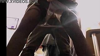 Amoul Solo 847 - White Slut in Satin Dress, Thong, Stockings, Heels, Doggy Style, Blowjob, Rimming