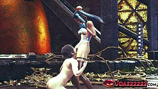 NESSA POKEMON 3D HENTAI ANIMATION - BIG TITS GIRL IN SEXY BODYSUIT GETS PUSSY LICKED TIGHT PUSSY FINGERING ON STAIRS AND INTENSE FINGER IMPULSE ORGASM