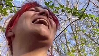 my kinky easter humiliation and bdsm orgasms in forest