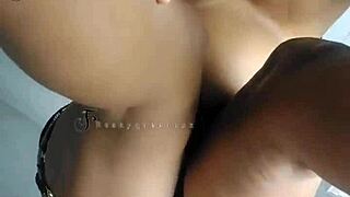 He is fucking my asshole and pussy at the same time in the bathroom