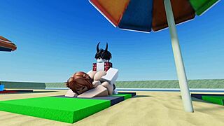 Teasing Beach Day Fun