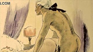 vintage erotic art with hairy details