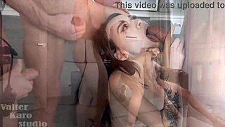 Karolina Geiman Takes Three Monster Cocks In Her Ass Backstage