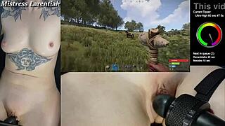 Goth Gamer Girl Mistress Larentiah Plays Naked In Rust Stream