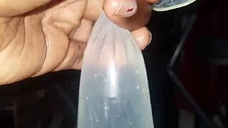 preparing my penis with ice for pussy pounding.