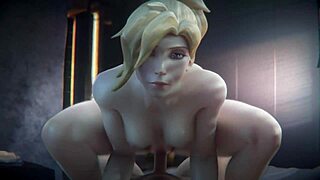 Mercy enjoys a passionate cowgirl ride with gentle movements