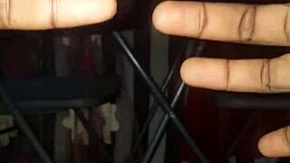 preparing my penis with ice for pussy pounding.